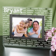 Family Name Personalized Glass Picture Frames