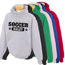 Personalized Soccer Hooded Youth Sweatshirts