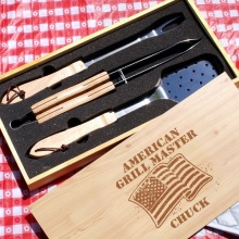 Personalized American Grill Master Barbeque Grill Sets