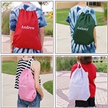Embroidered Name Sporty Backpacks