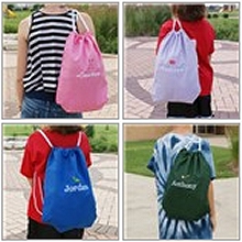 Embroidered Icon Personalized Name Sports Bags