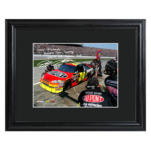 Jeff Gordon Personalized and Autographed NASCAR Framed Pictures
