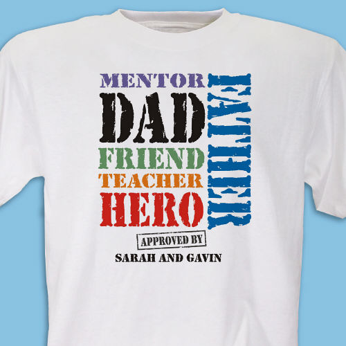 Friend Teacher Hero Personalized Fathers Day T-shirts