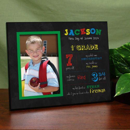 Personalized His First Day of School Photo Frames