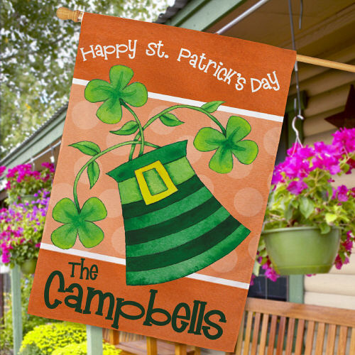 Personalized Irish Family House Flags