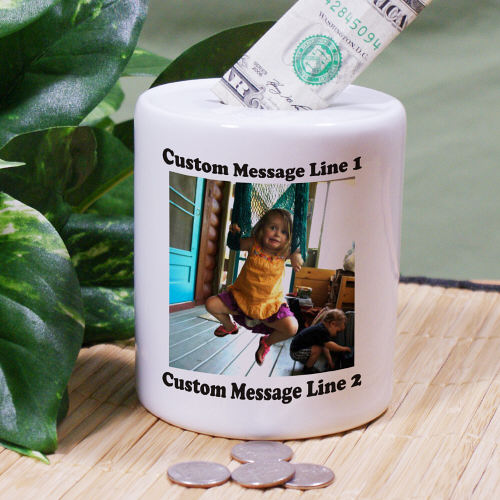 Personalized Ceramic Photo Coin Jars