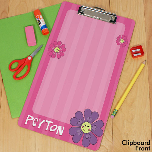 Personalized Flower Dry Erase Clipboards