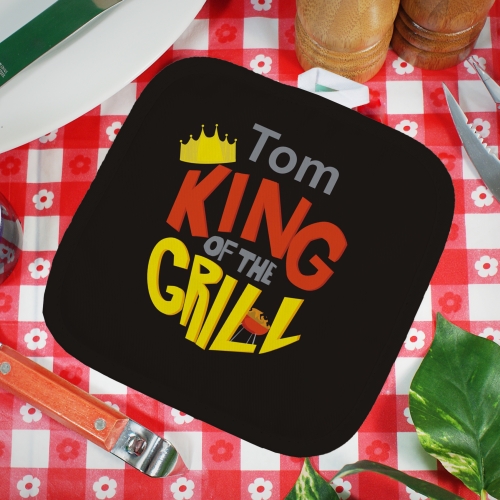 King of the Grill Personalized Hot Pads