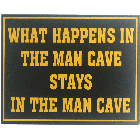 What Happens in the Man Cave Wood Signs