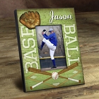 Batter Up! Personalized Baseball Picture Frame