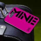 Personalized Mine Pink Luggage Tags
