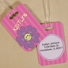 Personalized Flower Travel Luggage Tags