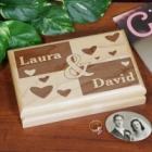 Personalized Valentines Couples Valet Keepsake Box