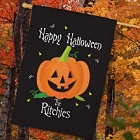 Personalized Happy Halloween House Flags