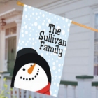 Personalized Snowman House Flags