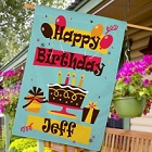 Personalized Happy Birthday House Flag