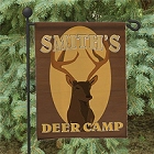 Deer Camp Personalized Hunting Garden Flags