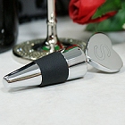 Engraved Initial Heart Wine Stopper