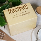 Personalized Kitchen Recipe Card Box
