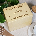 Engraved Recipe For Love Recipe Card Box