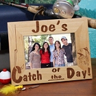 Catch of the Day Personalized Wood Fishing Picture Frame