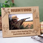 Engraved Hunting Wood Picture Frame