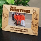 Engraved Deer Hunting Wood Picture Frames