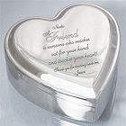 Engraved Friend Silver Heart Jewelry Box
