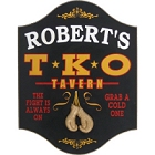 TKO Tavern Personalized Boxing Wood Sign
