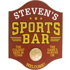 Soccer Sports Bar Personalized Wood Sign