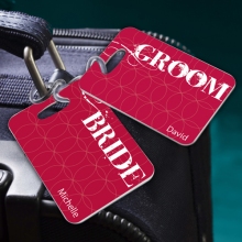 Personalized Bride and Groom Luggage Tags