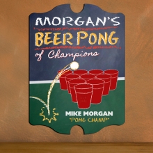 Personalized Beer Pong Champion Vintage Pub Sign