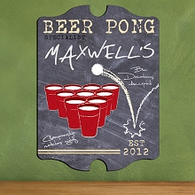 Personalized Beer Pong Specialist Vintage Pub Sign