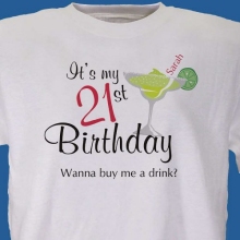 Buy Me A Drink Personalized 21st Birthday T-Shirts