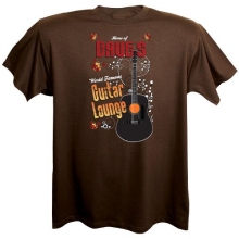 Guitar Lounge Personalized Brown T-shirt