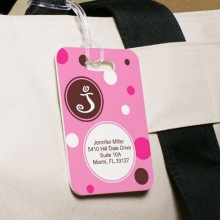 Personalized Polka Dot Travel Luggage Tags