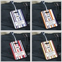 Personalized Striped Travel Luggage Tags