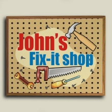 Fix-It Shop Personalized Printed Wall Plaque