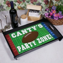 Football Party Zone Personalized Serving Trays