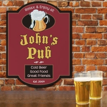 Personalized Cold Beer Pub Signs