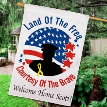 Personalized Land of the Free House Flags