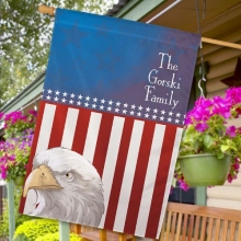 Personalized American Eagle House Flags