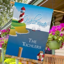 Personalized Lighthouse House Flags
