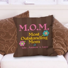 Outstanding Mom Personalized Throw Pillows