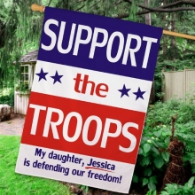 Personalized Support Our Troops House Flags
