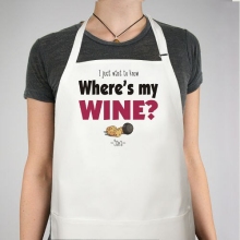 Where's My Wine Personalized Apron