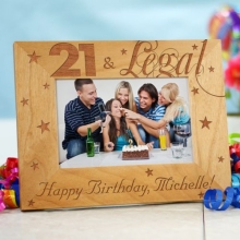 21st Birthday Personalized Wood Picture Frames