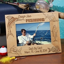 Personalized Deep Sea Fishing Wood Picture Frames