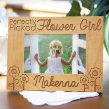 Perfectly Picked Flower Girl Personalized Wood Picture Frames
