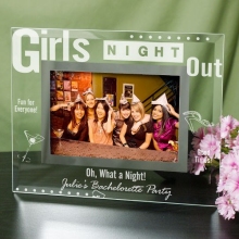 Girls Night Out Engraved Glass Bachelorette Party Picture Frames